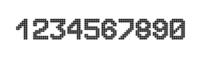 8×11数字点阵字体 ddN811AA0752