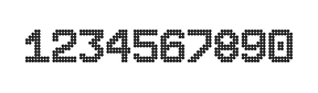 8×11数字点阵字体 ddN811AA0754