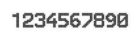8×11数字点阵字体 ddN811AA0757