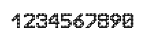 8×11数字点阵字体 ddN811AA0758