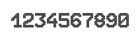 8×11数字点阵字体 ddN811AA0763
