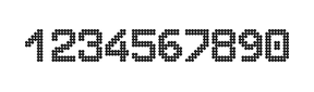 8×11数字点阵字体 ddN811AA0766