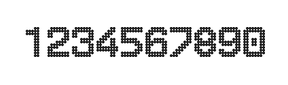 8×11数字点阵字体 ddN811AA0772