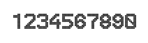 8×11数字点阵字体 ddN811AA0776