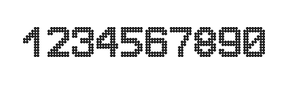 8×11数字点阵字体 ddN811AA0778