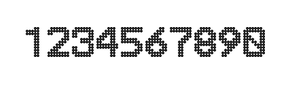 8×11数字点阵字体 ddN811AA0779