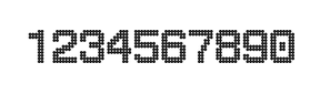 8×11数字点阵字体 ddN811AA0785