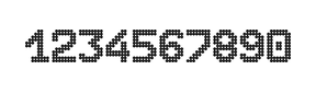 8×11数字点阵字体 ddN811AA0787