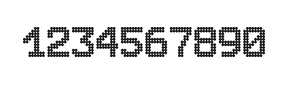 8×11数字点阵字体 ddN811AA0788