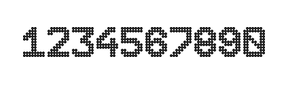 8×11数字点阵字体 ddN811AA0795