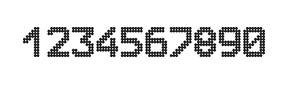 8×11数字点阵字体 ddN811AA0796
