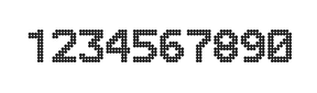 8×11数字点阵字体 ddN811AA0801