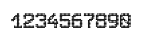 8×11数字点阵字体 ddN811AA0804