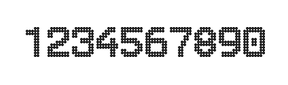 8×11数字点阵字体 ddN811AA0806