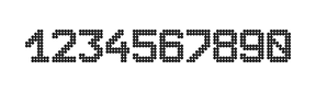 8×11数字点阵字体 ddN811AA0807