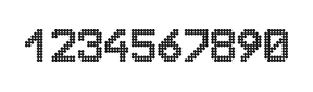 8×11数字点阵字体 ddN811AA0808