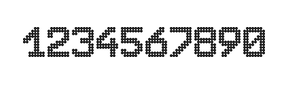 8×11数字点阵字体 ddN811AA0809
