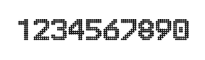 8×11数字点阵字体 ddN811AA0810