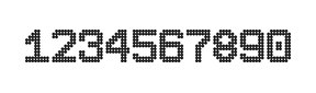 8×11数字点阵字体 ddN811AA0813