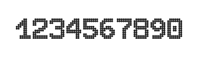 8×11数字点阵字体 ddN811AA0815