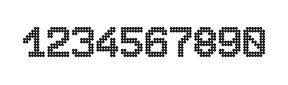 8×11数字点阵字体 ddN811AA0817