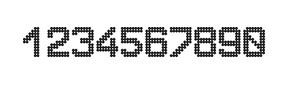 8×11数字点阵字体 ddN811AA0821