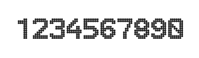 8×11数字点阵字体 ddN811AA0822