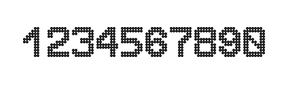 8×11数字点阵字体 ddN811AA0824