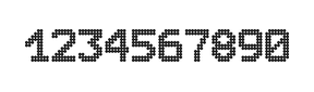 8×11数字点阵字体 ddN811AA0829