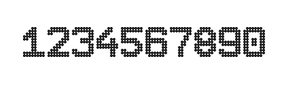 8×11数字点阵字体 ddN811AA0834