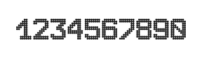 8×11数字点阵字体 ddN811AA0842
