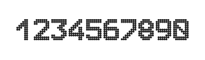 8×11数字点阵字体 ddN811AA0843