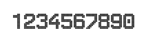 8×11数字点阵字体 ddN811AA0847