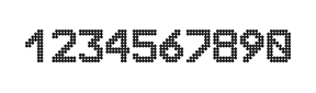 8×11数字点阵字体 ddN811AA0851