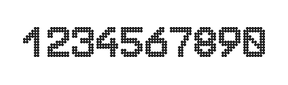 8×11数字点阵字体 ddN811AA0852
