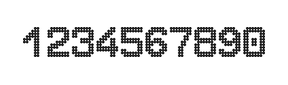 8×11数字点阵字体 ddN811AA0856