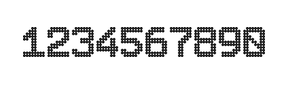 8×11数字点阵字体 ddN811AA0858
