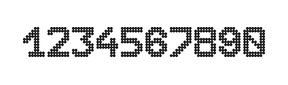 8×11数字点阵字体 ddN811AA0860