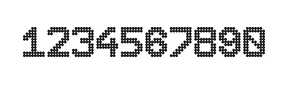 8×11数字点阵字体 ddN811AA0865