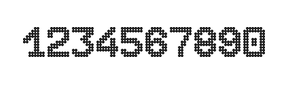 8×11数字点阵字体 ddN811AA0873
