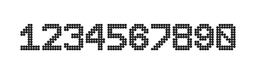 8×11数字点阵字体 ddN811AA0877