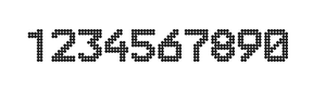 8×11数字点阵字体 ddN811AA0879