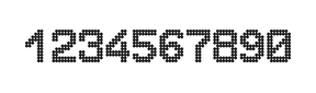 8×11数字点阵字体 ddN811AA0882
