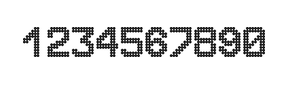 8×11数字点阵字体 ddN811AA0890