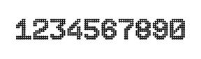 8×11数字点阵字体 ddN811AA0893