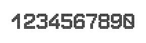 8×11数字点阵字体 ddN811AA0896