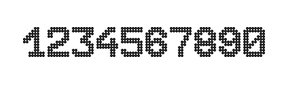 8×11数字点阵字体 ddN811AA0899