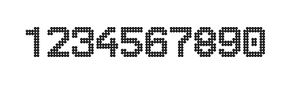8×11数字点阵字体 ddN811AA0904