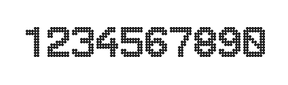8×11数字点阵字体 ddN811AA0905