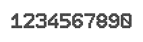 8×11数字点阵字体 ddN811AA0907